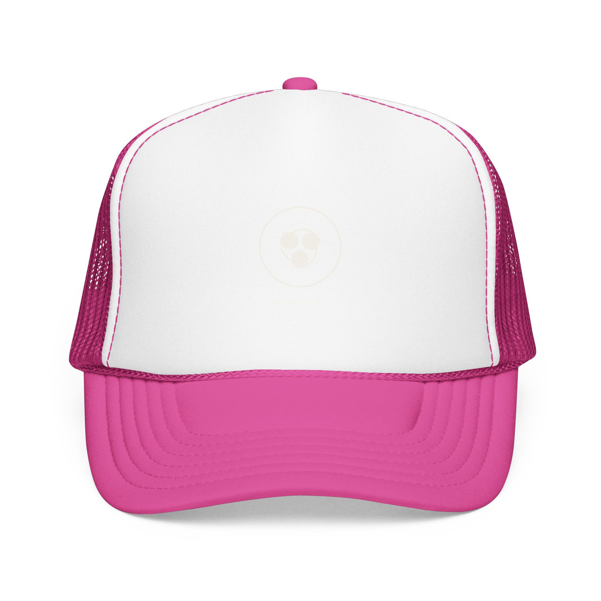 Mitsudomoe Trucker Cap in Hot Pink