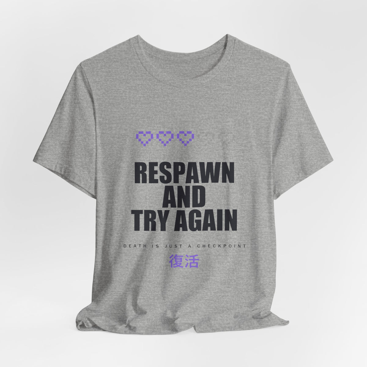 Respawn And Try Again Anime T-Shirt - original anime design, view 16