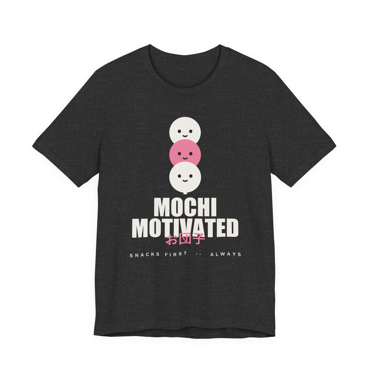 Mochi Motivated Anime T-Shirt in Dark Grey Heather