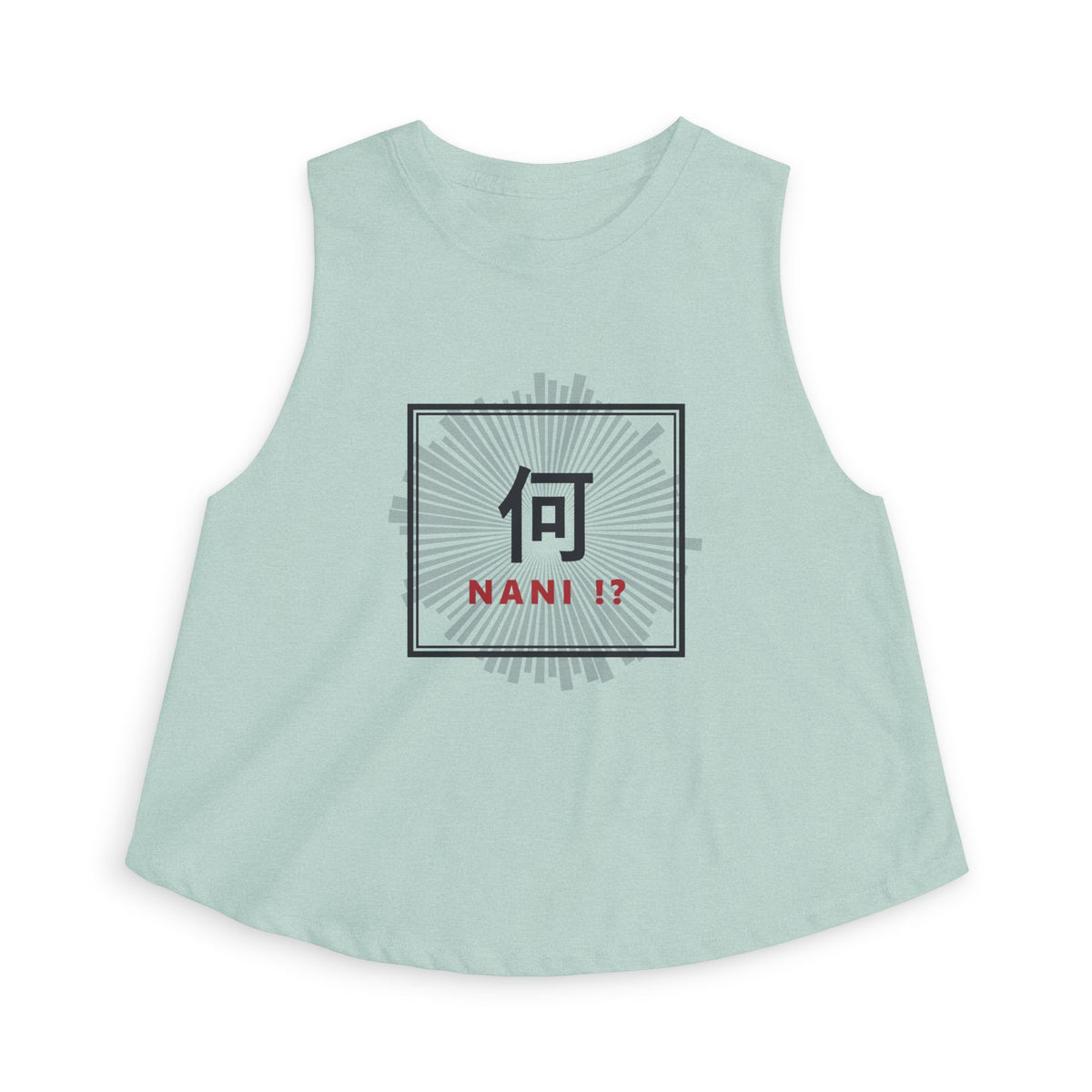 Nani!? Crop Top in Heather Dusty Blue