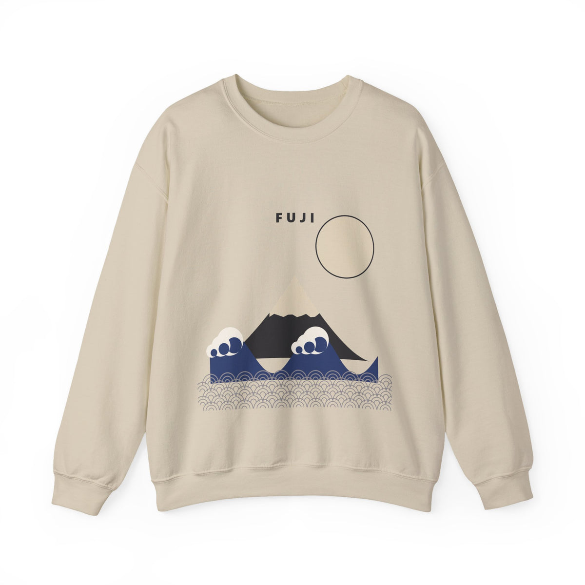 Fuji & Wave Sweatshirt in Sand