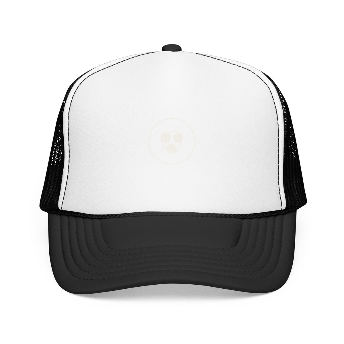 Mitsudomoe Trucker Cap in Black