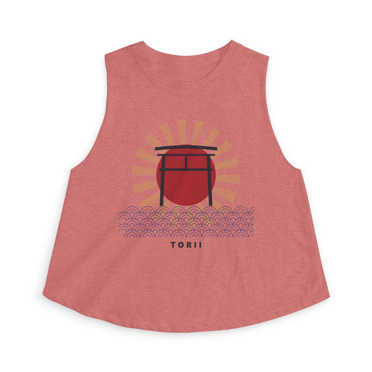 Torii Gate Crop Top in Heather Mauve