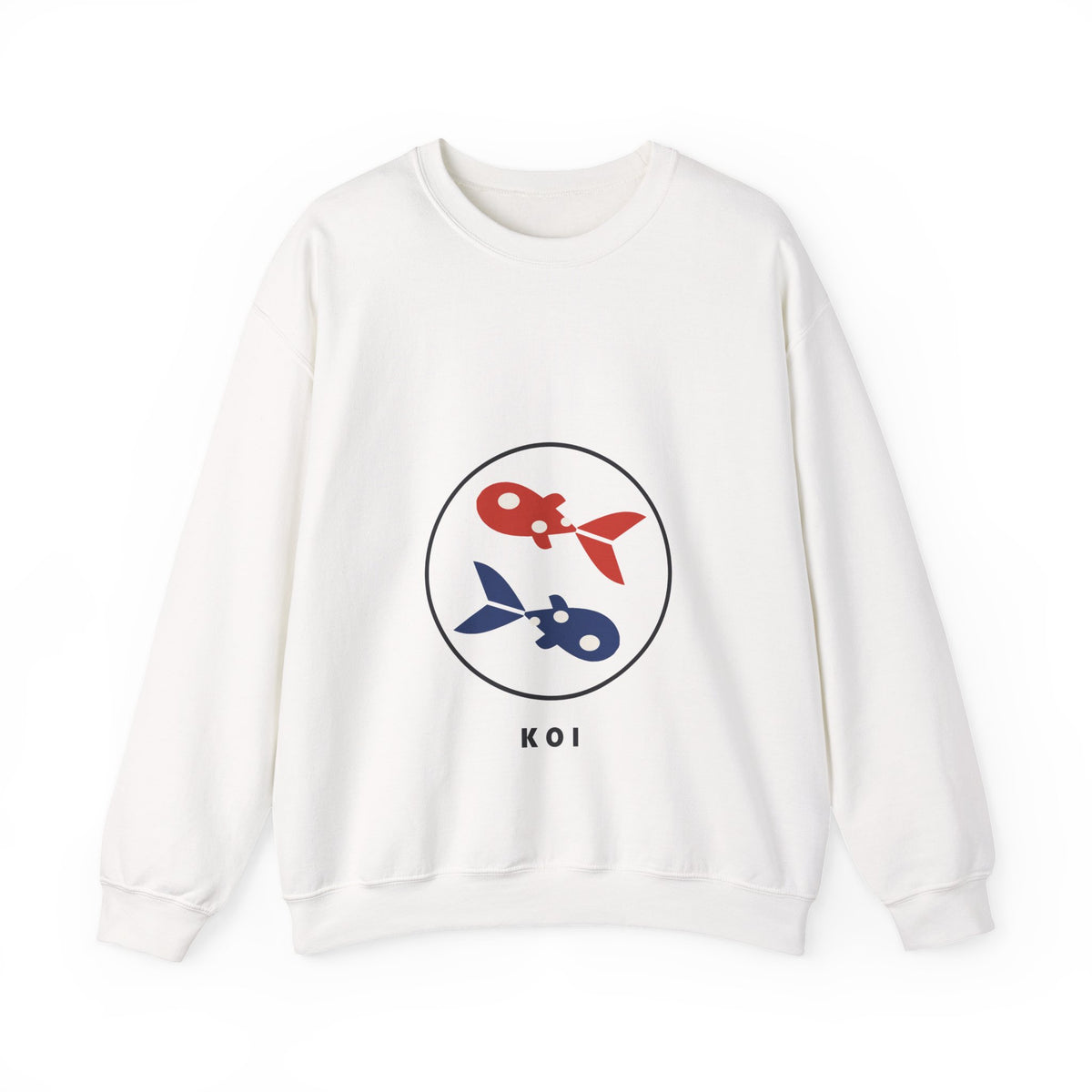 Koi Pair Sweatshirt in White