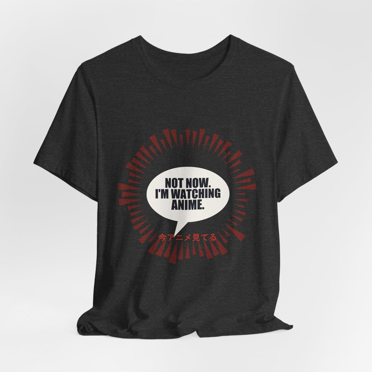 Not Now I'm Watching Anime T-Shirt - original anime design, view 19