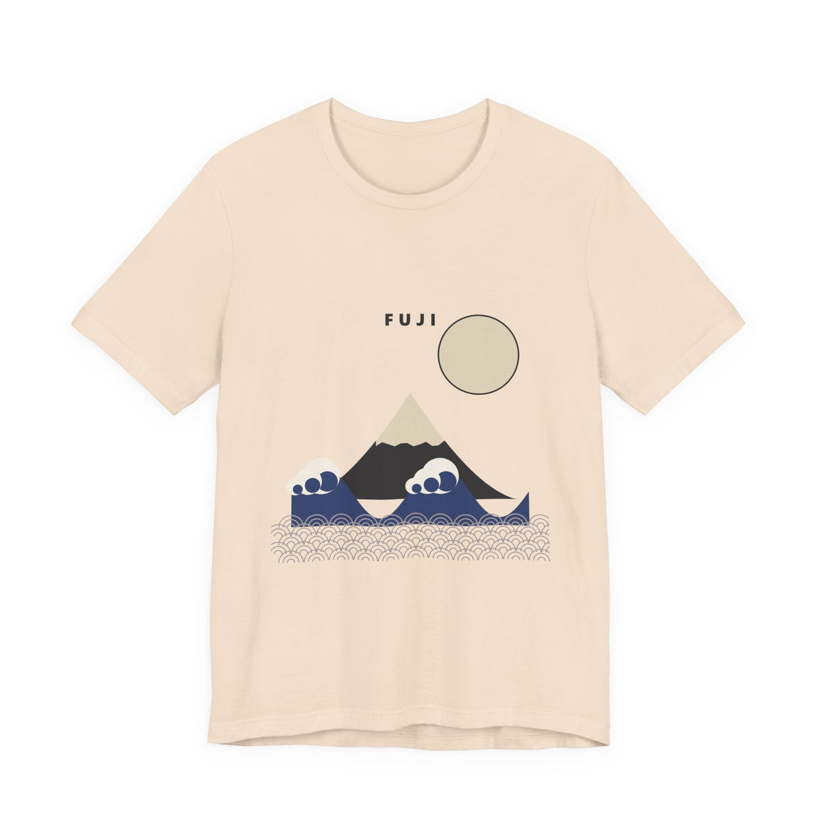 Fuji & Wave T-Shirt in Soft Cream