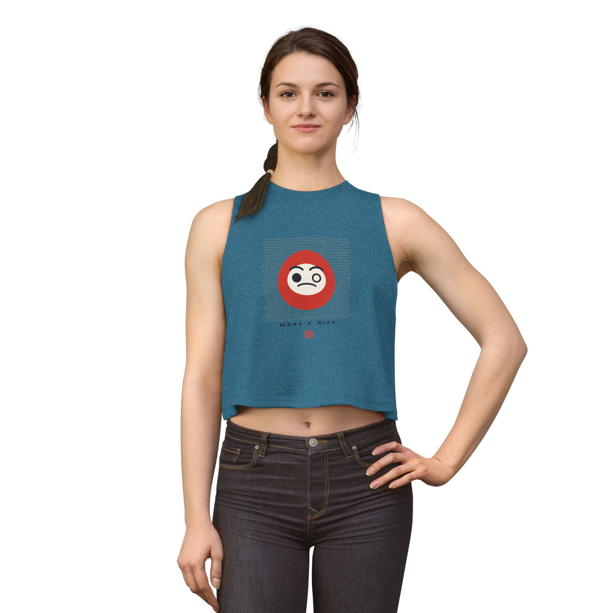 Daruma Wish Crop Top - original anime design, view 17