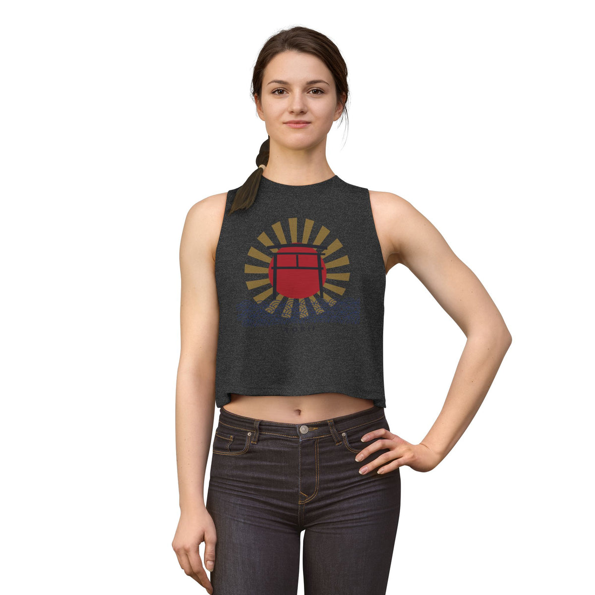 Torii Gate Crop Top - original anime design, view 20