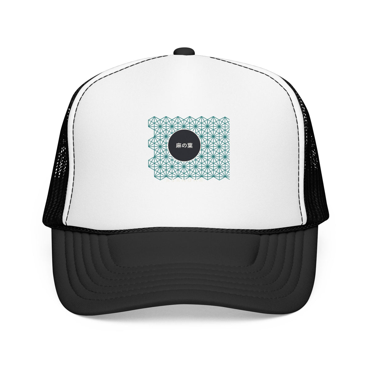 Asanoha Trucker Cap in Black