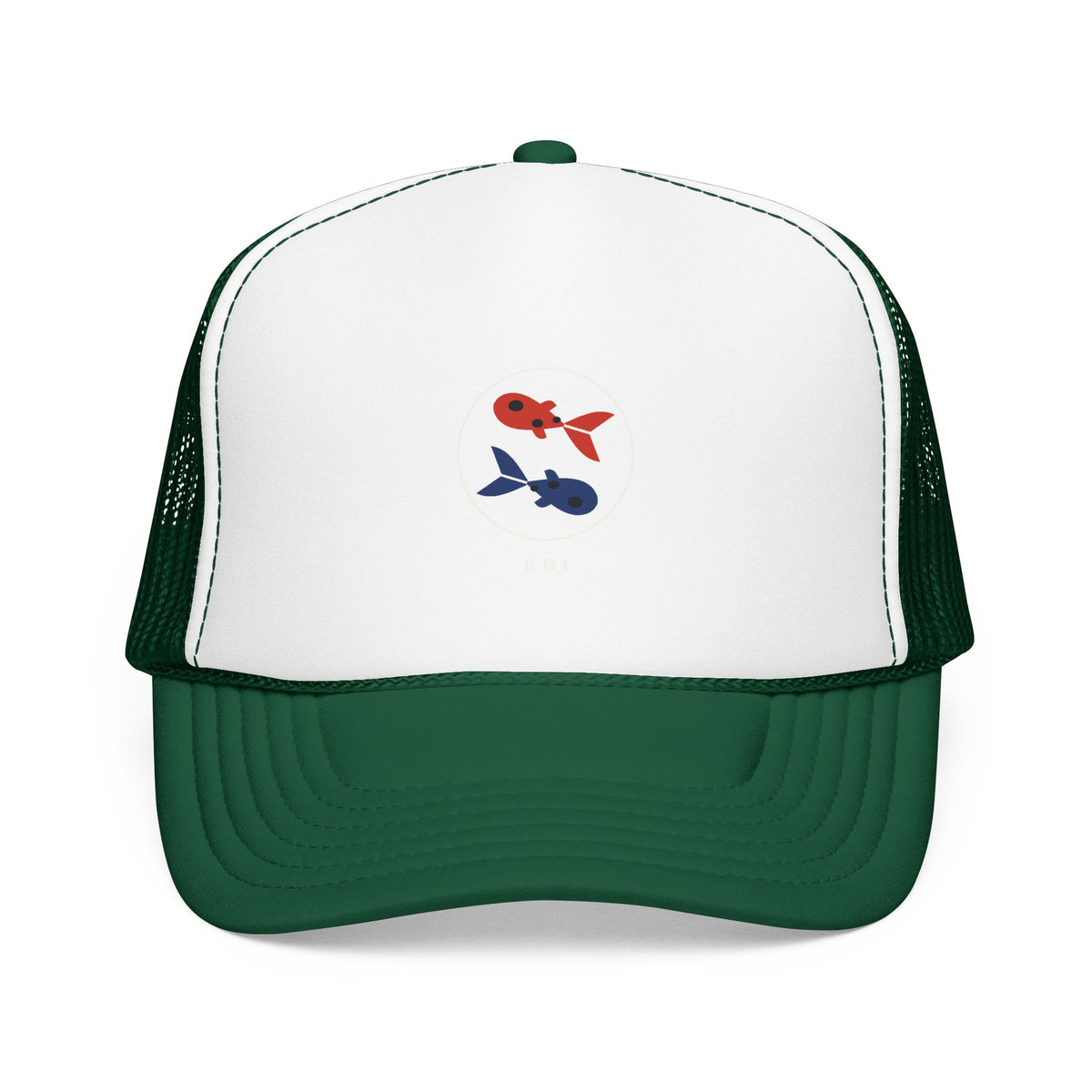 Koi Pair Trucker Cap in Kelly