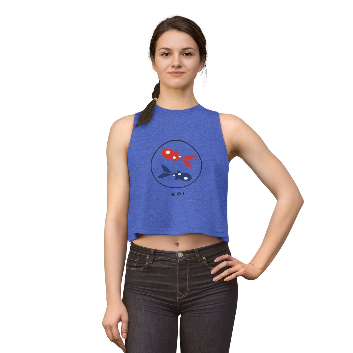 Koi Pair Crop Top - original anime design, view 14