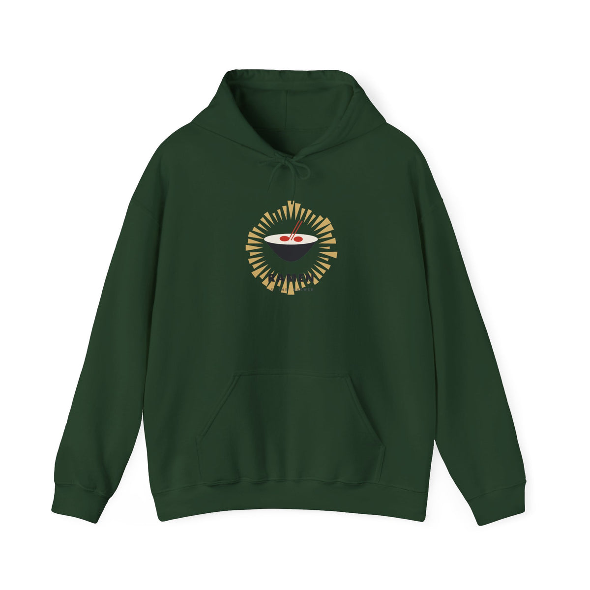 Ramen Is The Answer Hoodie in Forest Green