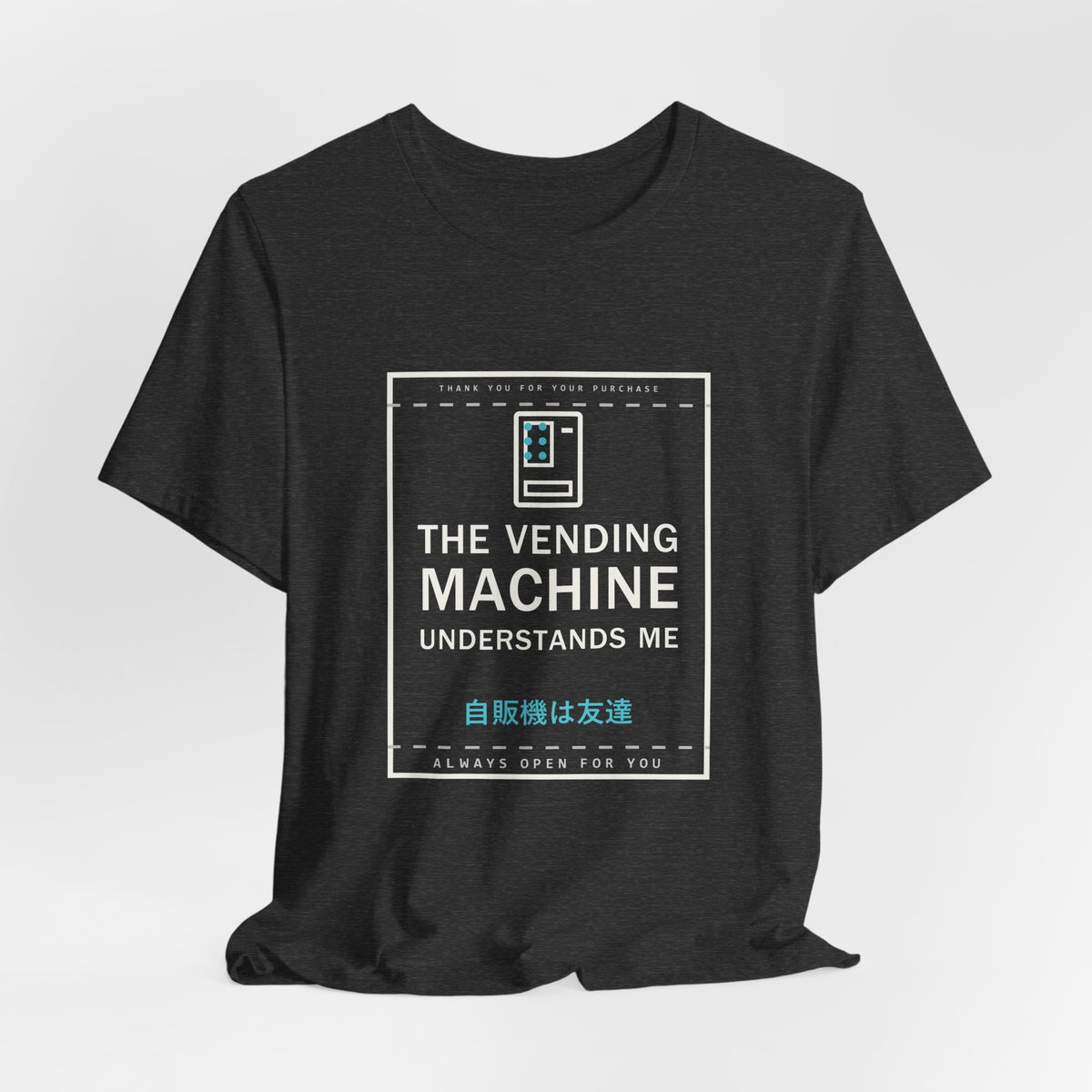 The Vending Machine Understands Me Funny Anime T-Shirt - original anime design, view 18