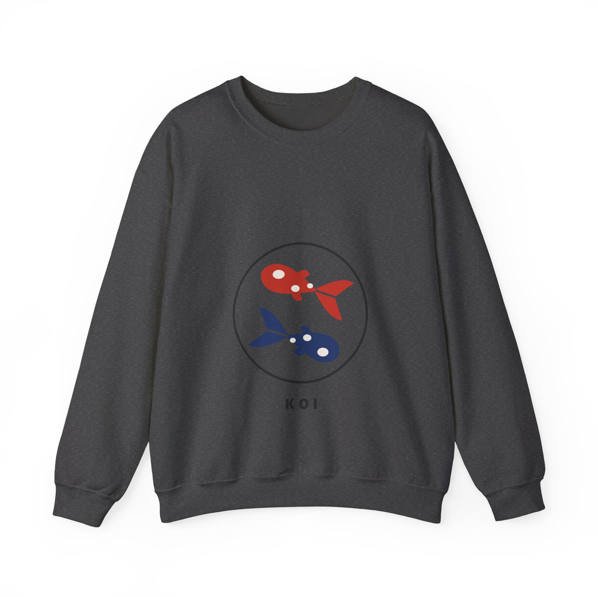 Koi Pair Sweatshirt in Dark Heather