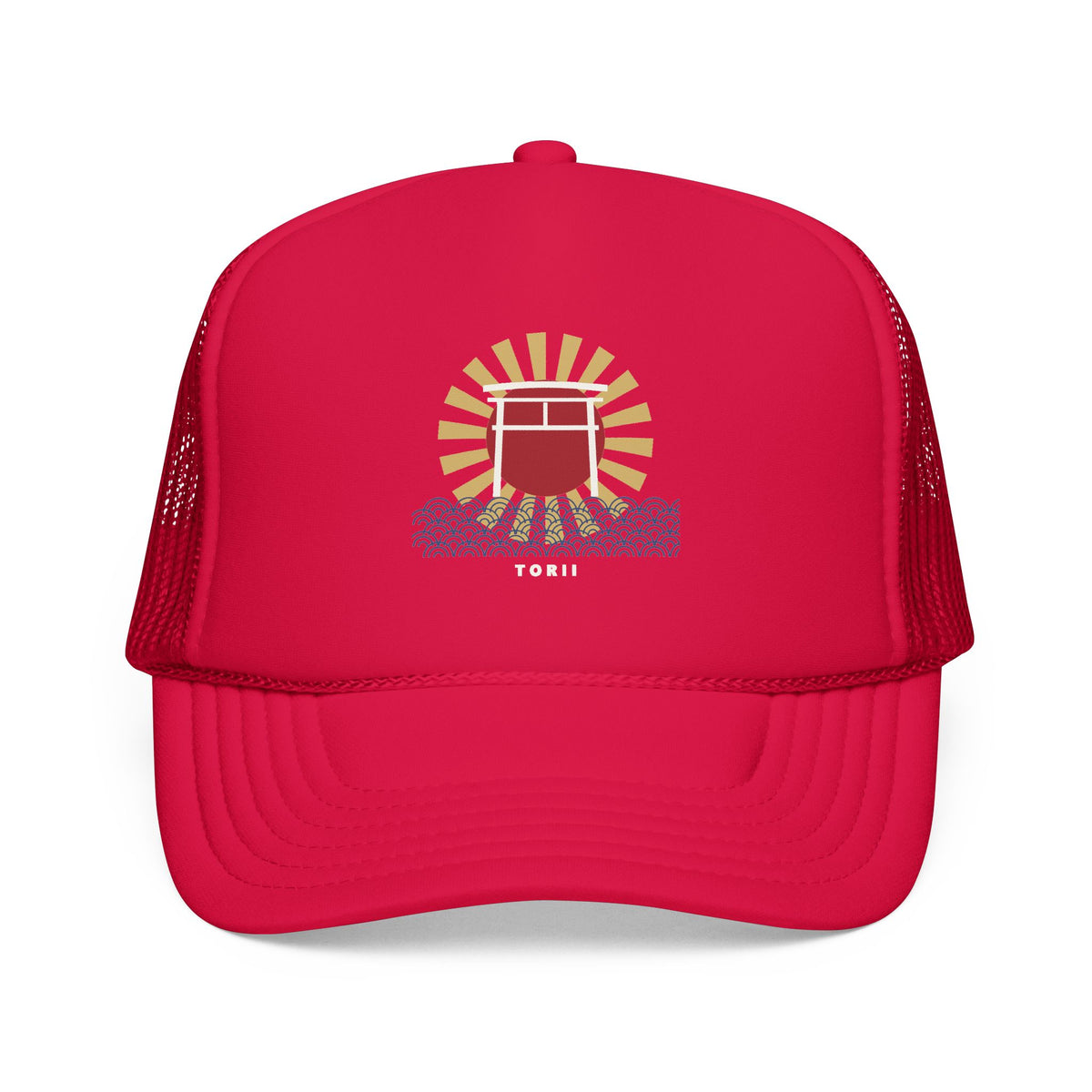 Torii Gate Trucker Cap in Red