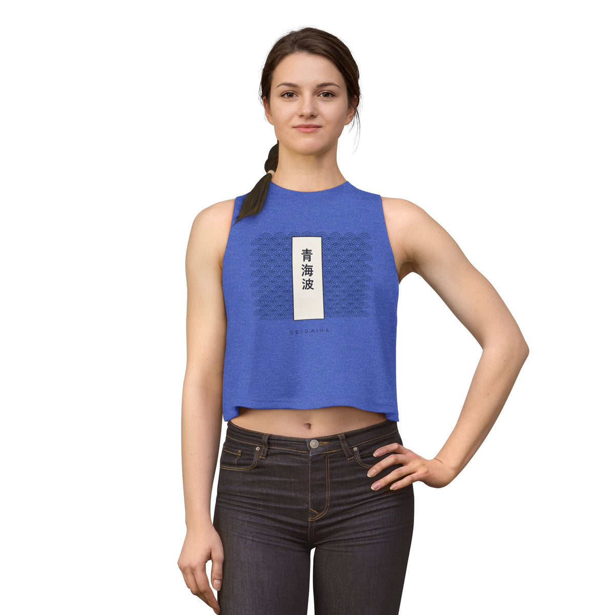 Seigaiha Crop Top - original anime design, view 14