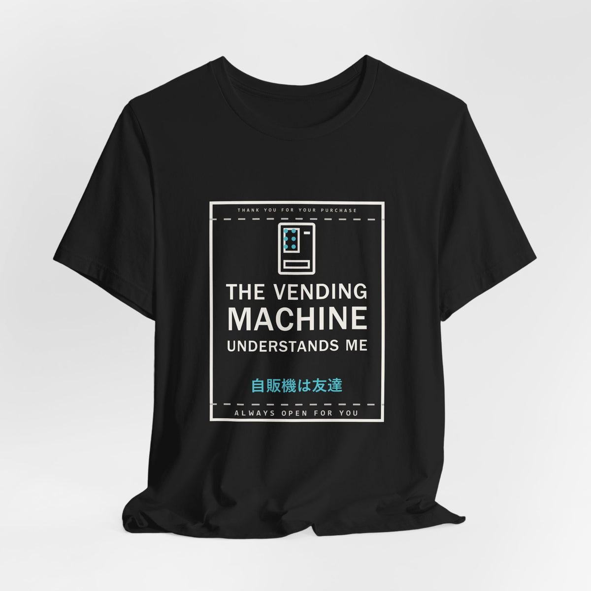 The Vending Machine Understands Me Funny Anime T-Shirt - original anime design, view 6
