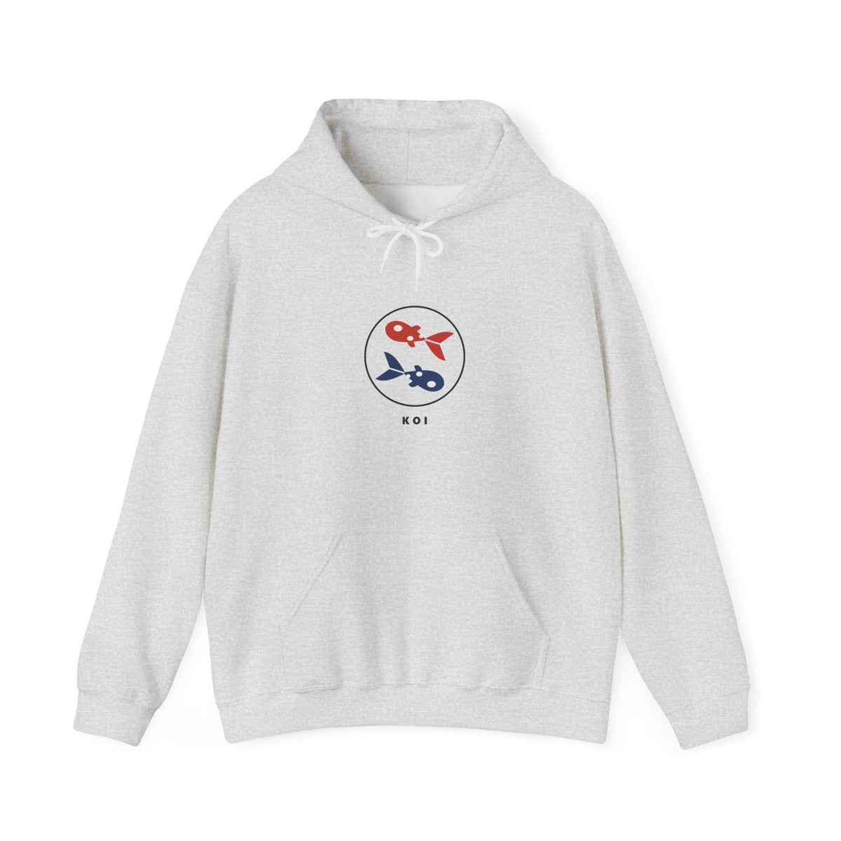 Koi Pair Hoodie in Ash