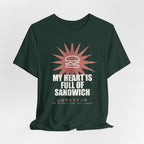 My Heart Is Full Of Sandwich Funny Anime T-Shirt - original anime design, view 12