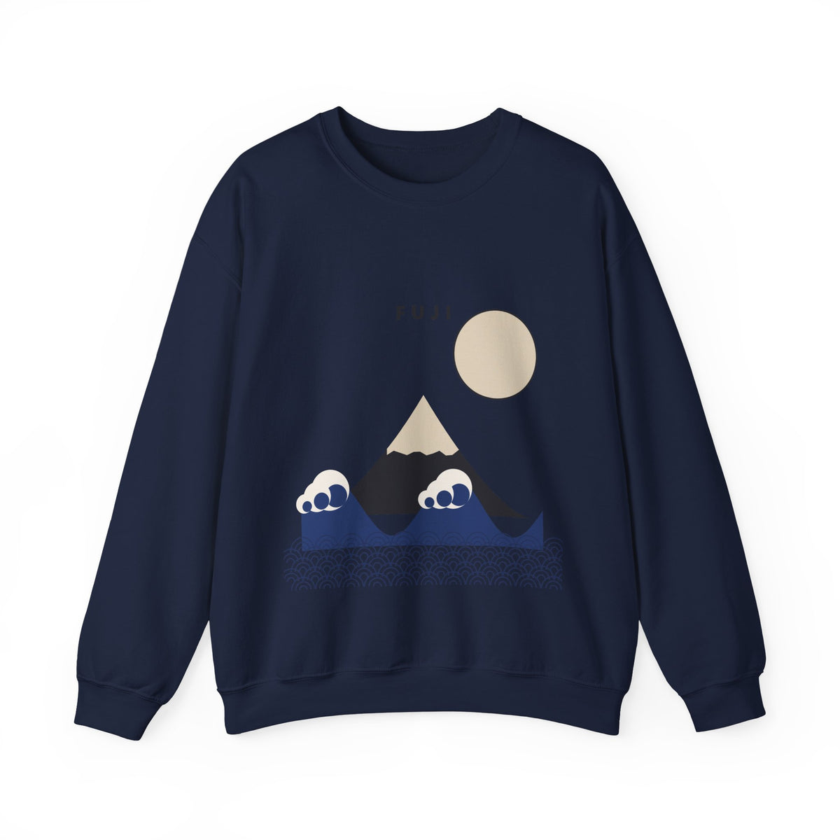 Fuji & Wave Sweatshirt in Navy