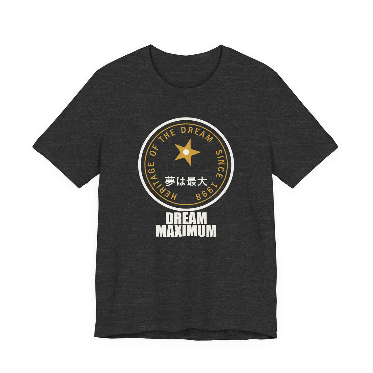 Dream Maximum Since 1998 Funny Anime T-Shirt in Dark Grey Heather