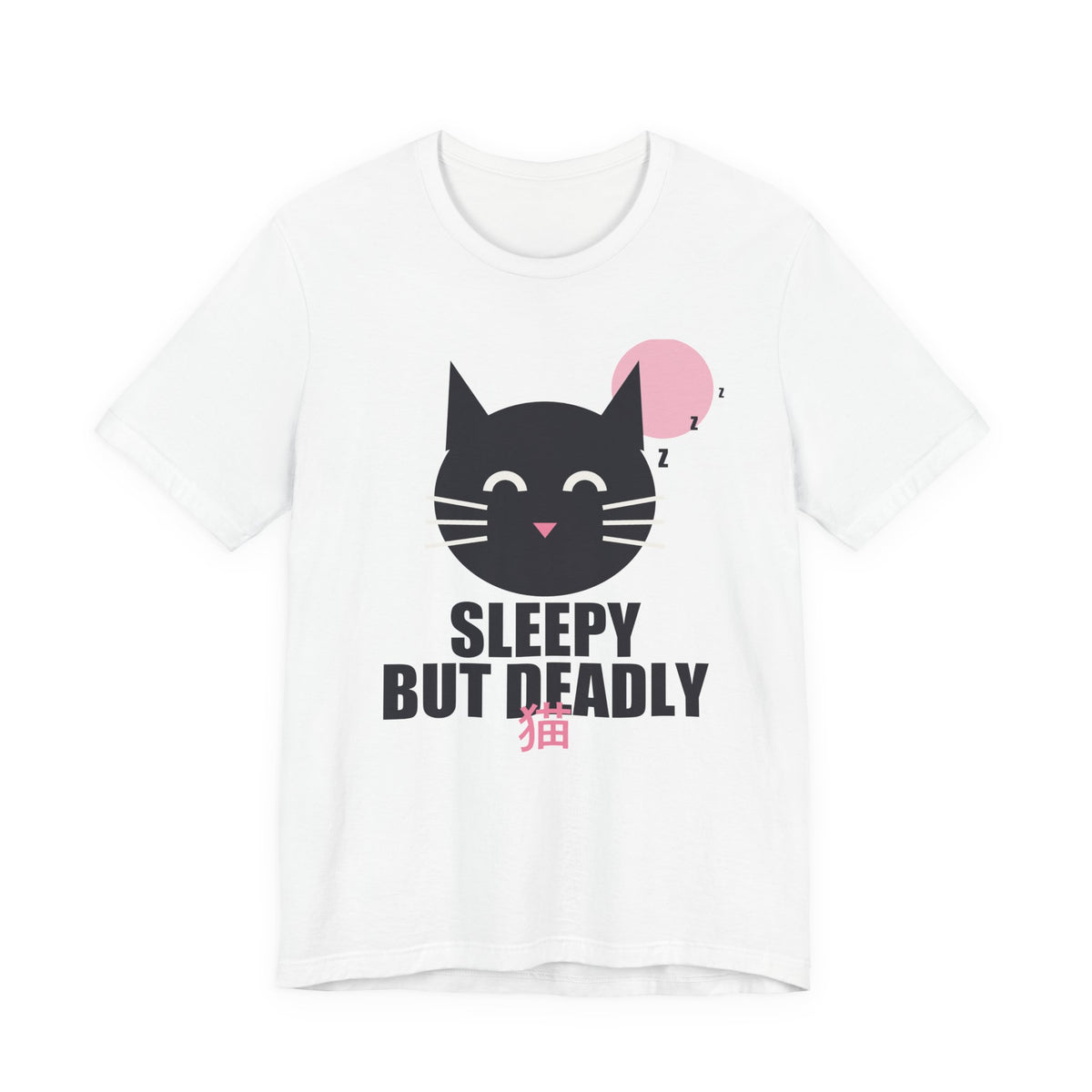 Sleepy But Deadly Anime T-Shirt in White