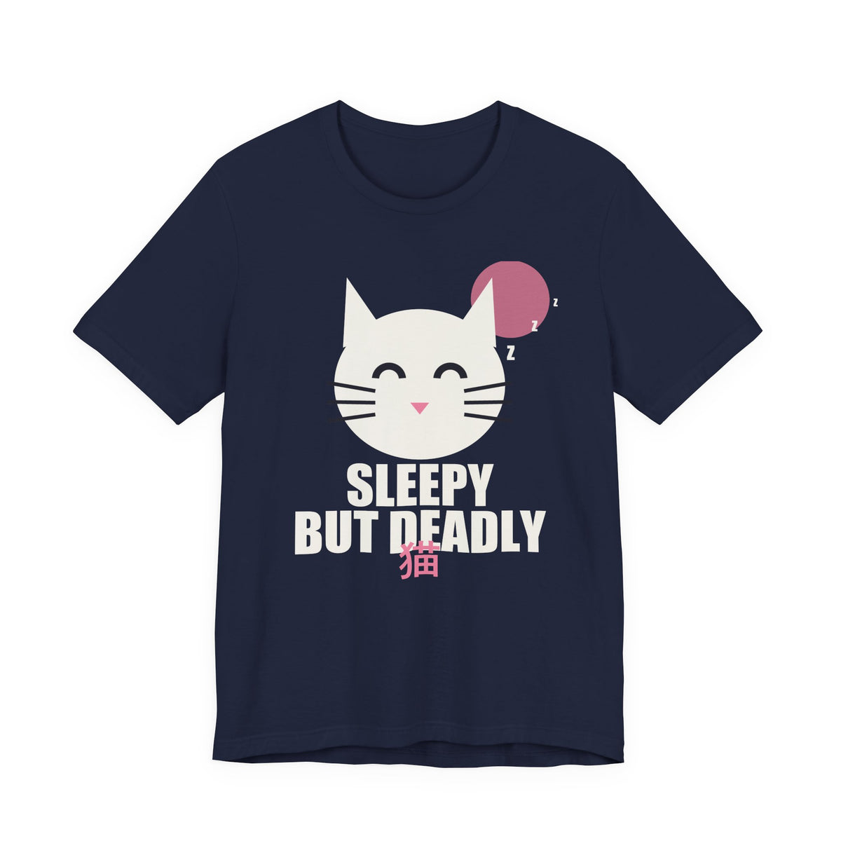 Sleepy But Deadly Anime T-Shirt in Navy