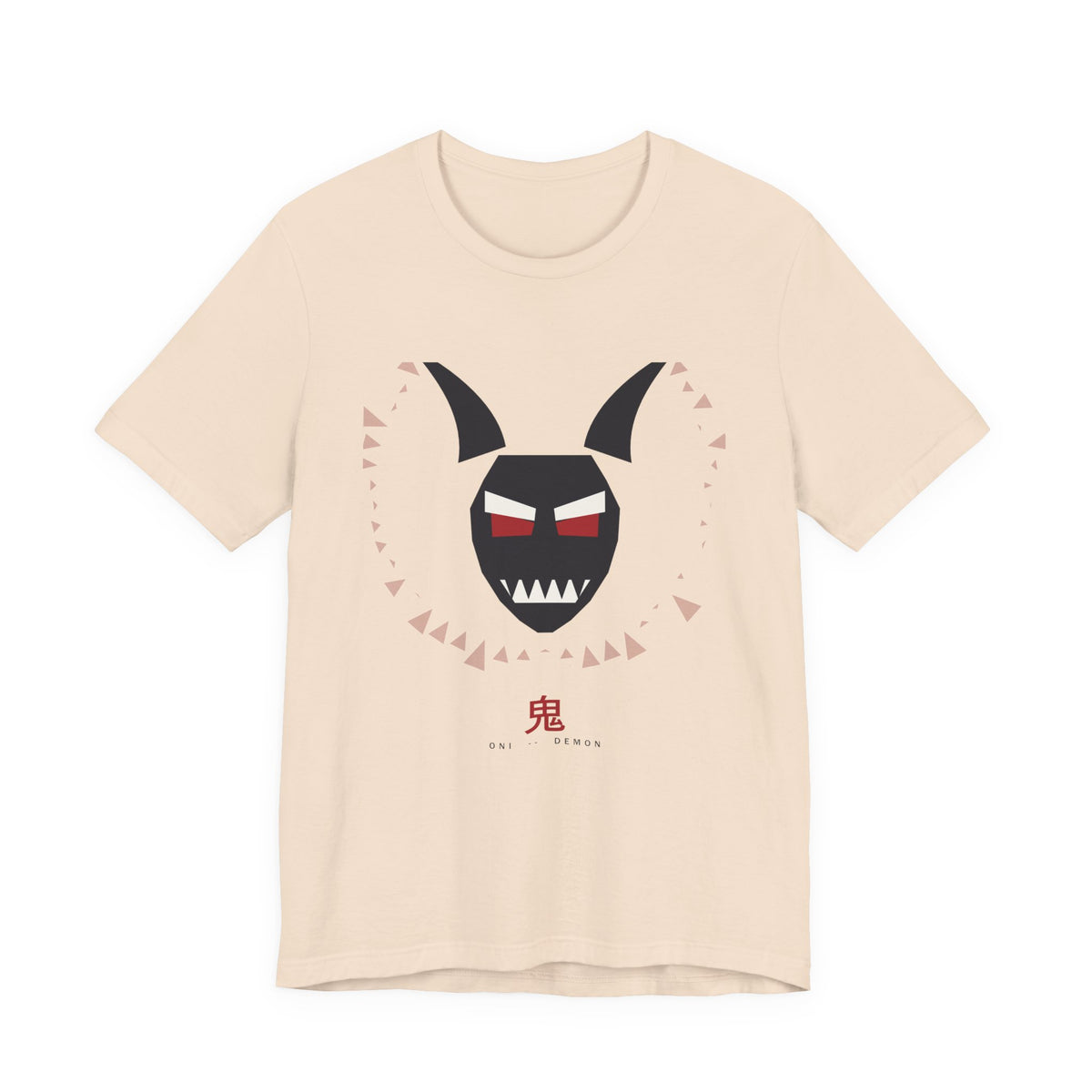 Oni Mask Anime T-Shirt in Soft Cream