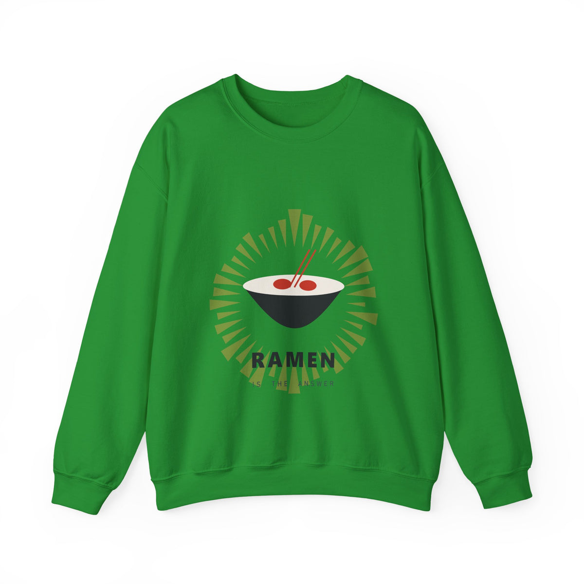 Ramen Is The Answer Sweatshirt in Irish Green