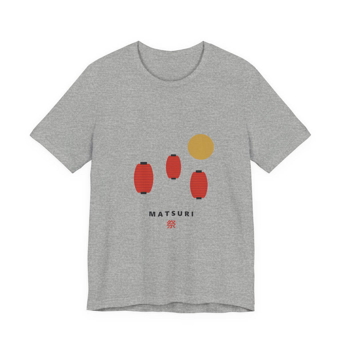 Matsuri Lanterns T-Shirt in Athletic Heather