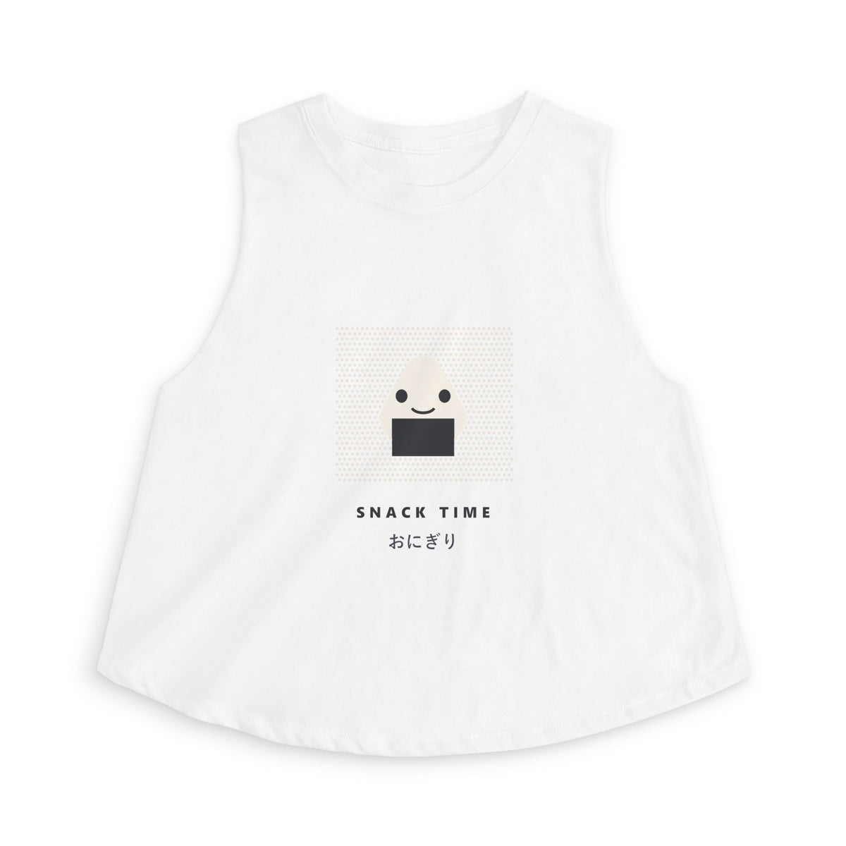 Snack Time Crop Top in Solid White Blend