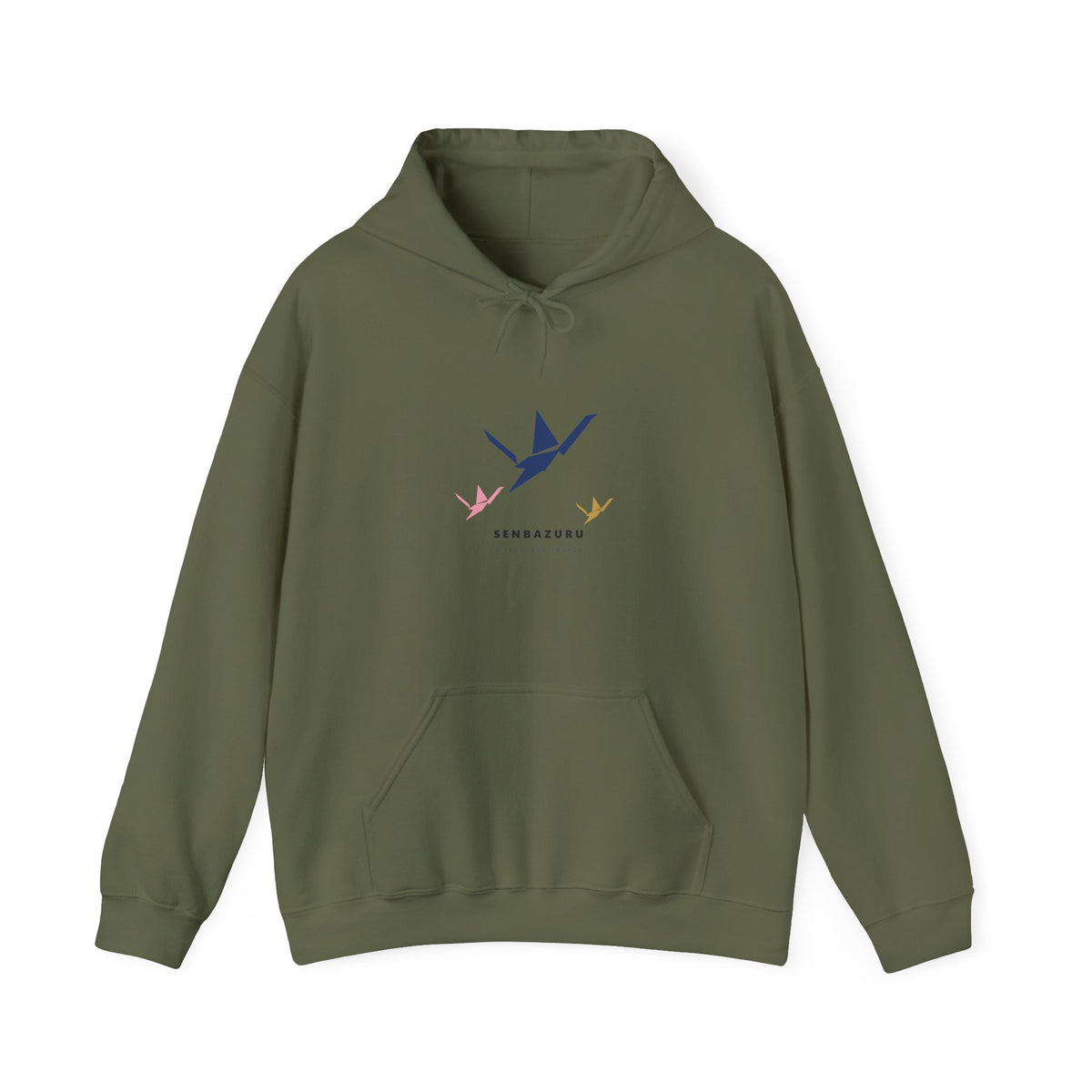 Senbazuru Hoodie in Military Green