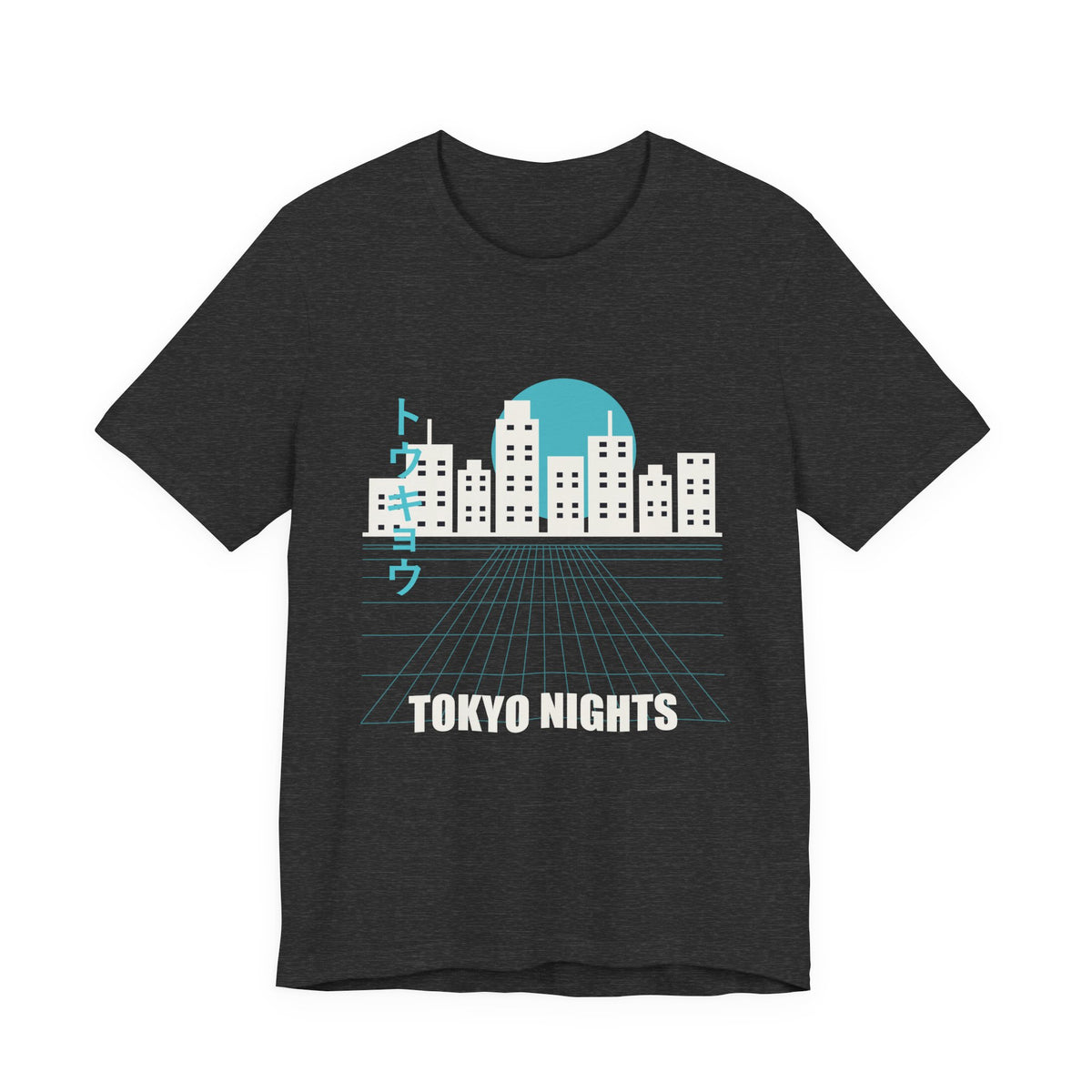 Tokyo Nights Anime T-Shirt in Dark Grey Heather