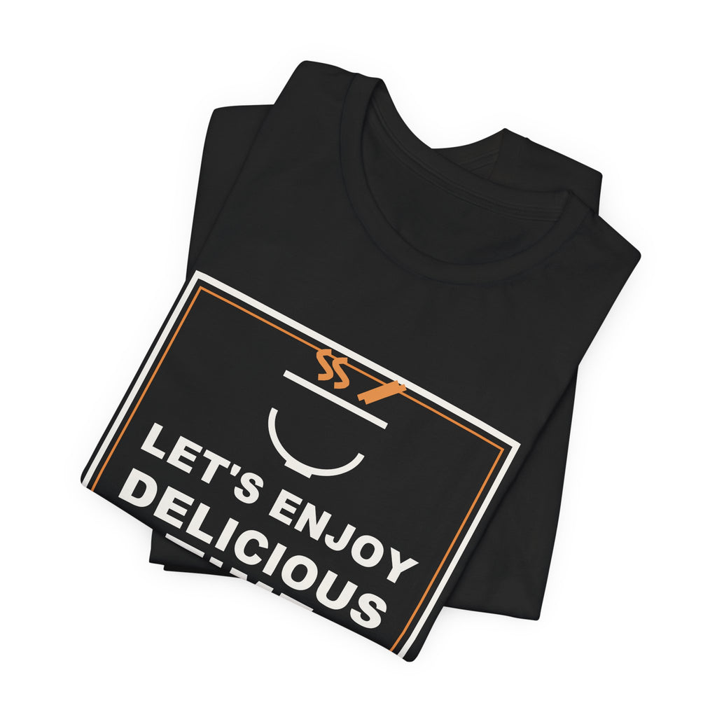 Let's Enjoy Delicious Time Funny Anime T-Shirt - original anime design, view 5