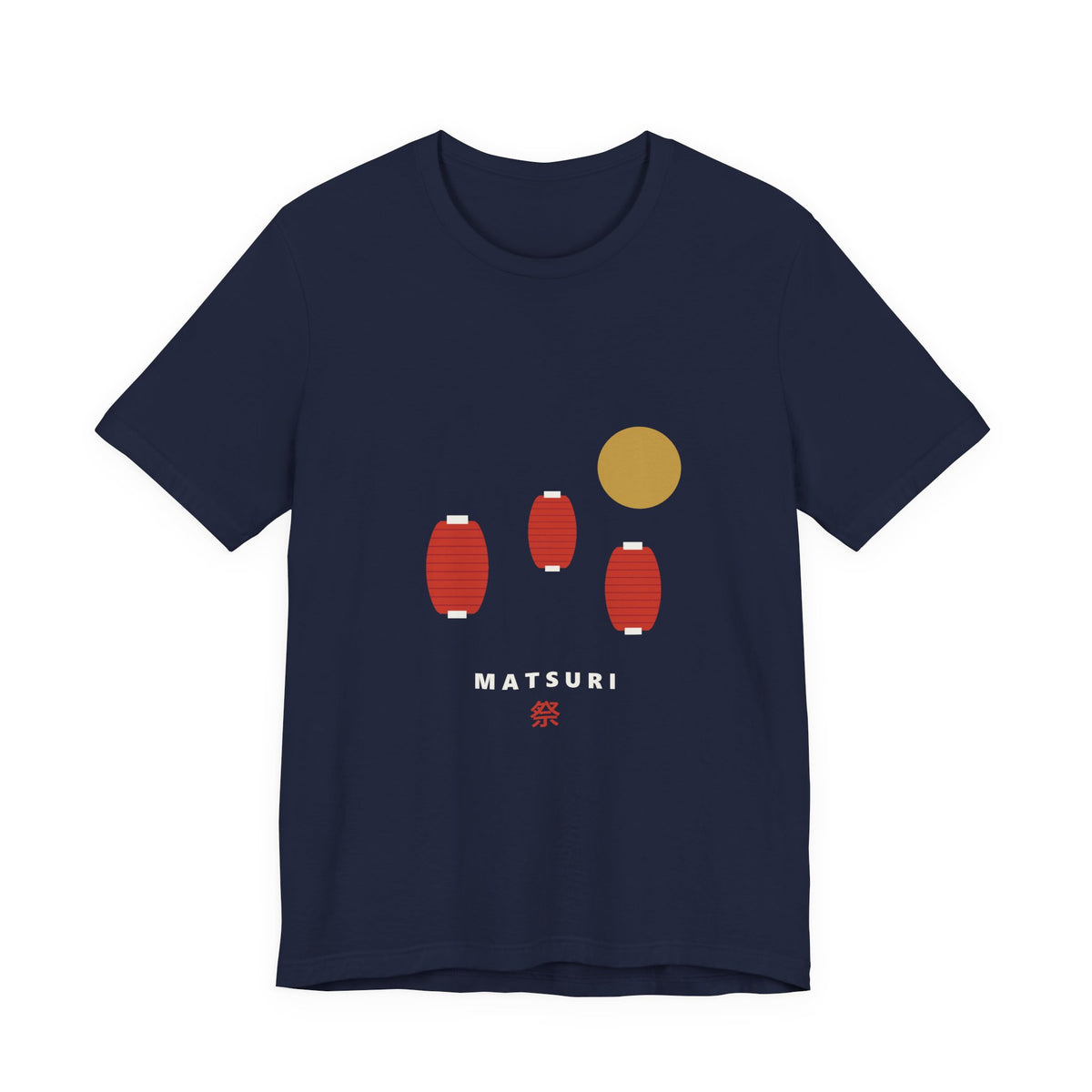 Matsuri Lanterns T-Shirt in Navy