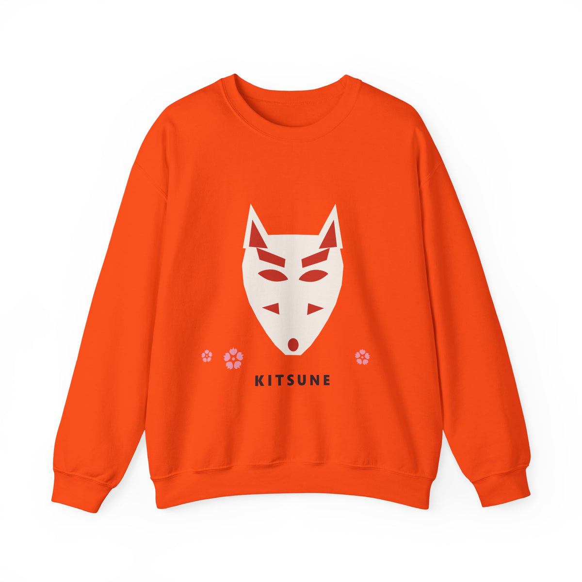 Kitsune Mask Sweatshirt in Orange