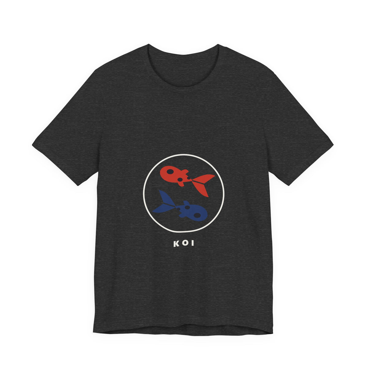 Koi Pair T-Shirt in Dark Grey Heather