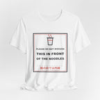 Please Do Not Discuss This In Front Of The Noodles Funny Anime T-Shirt - original anime design, view 3