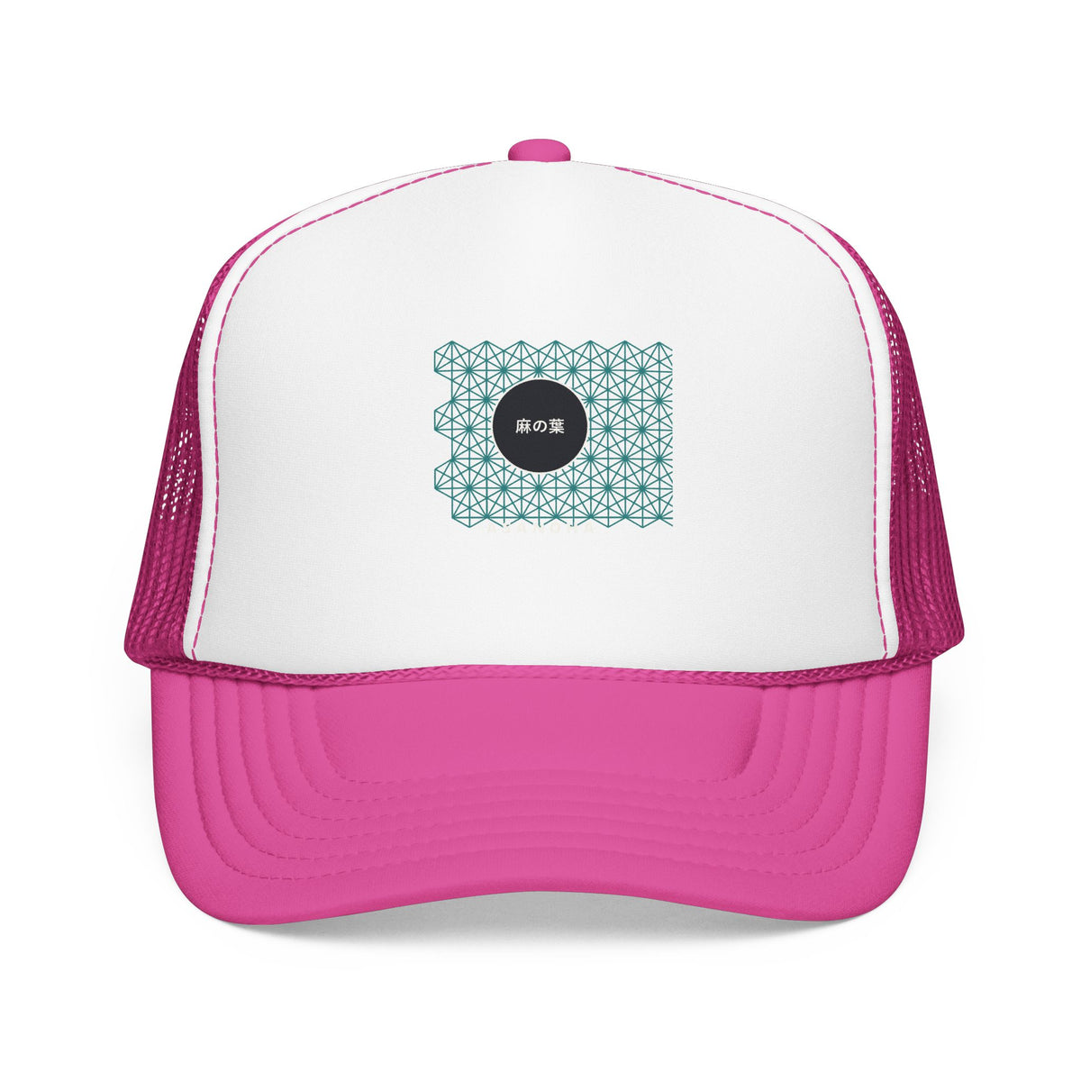 Asanoha Trucker Cap in Hot Pink