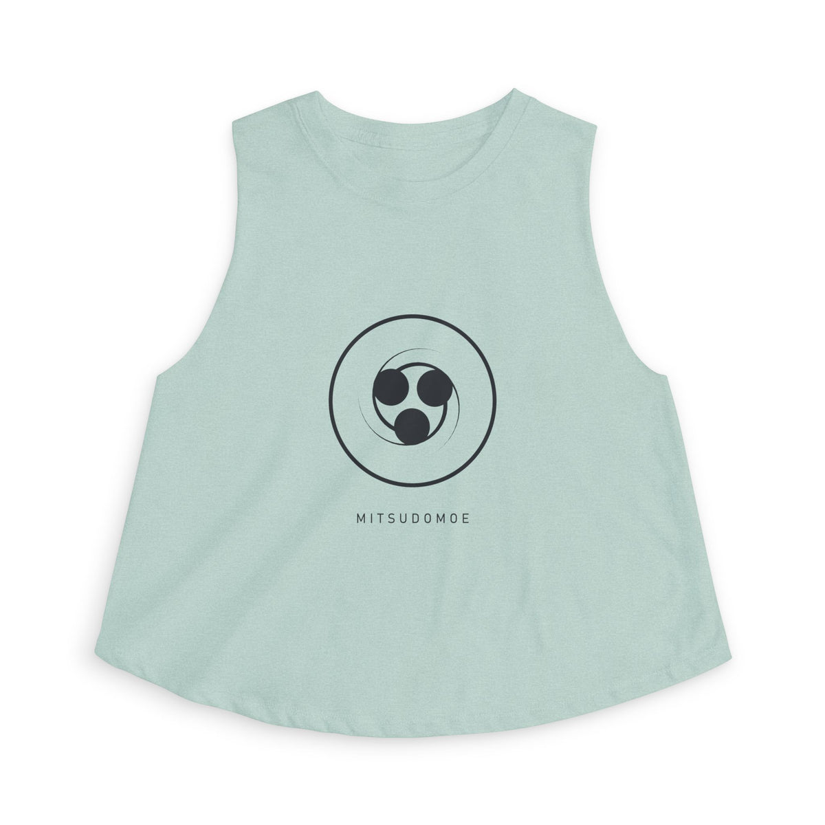 Mitsudomoe Crop Top in Heather Dusty Blue
