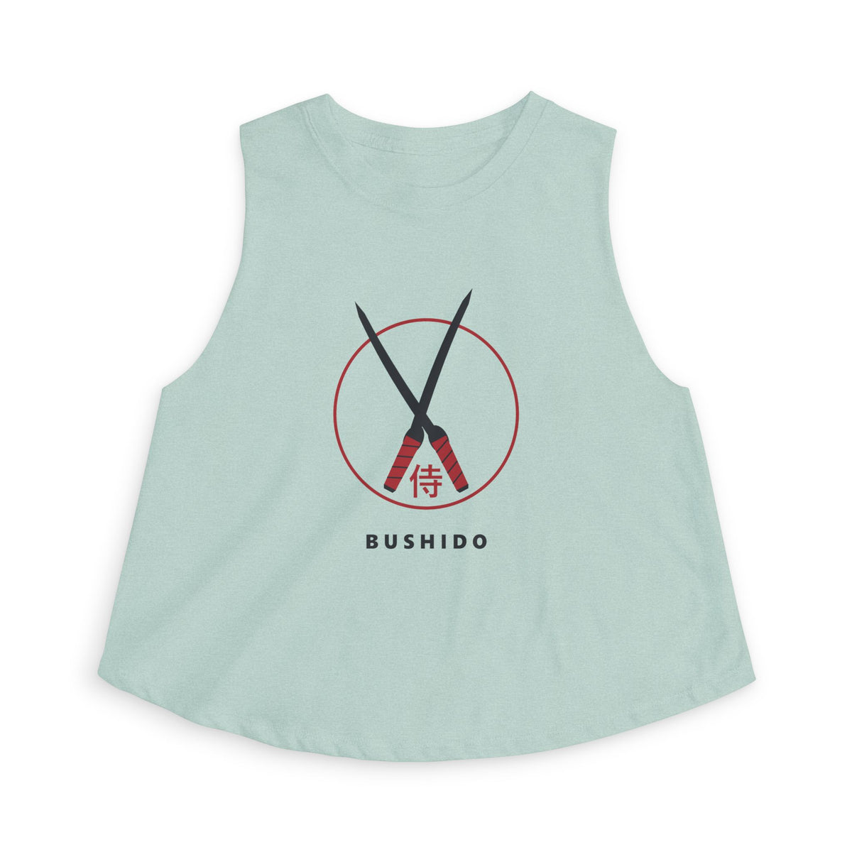 Bushido Crop Top in Heather Dusty Blue