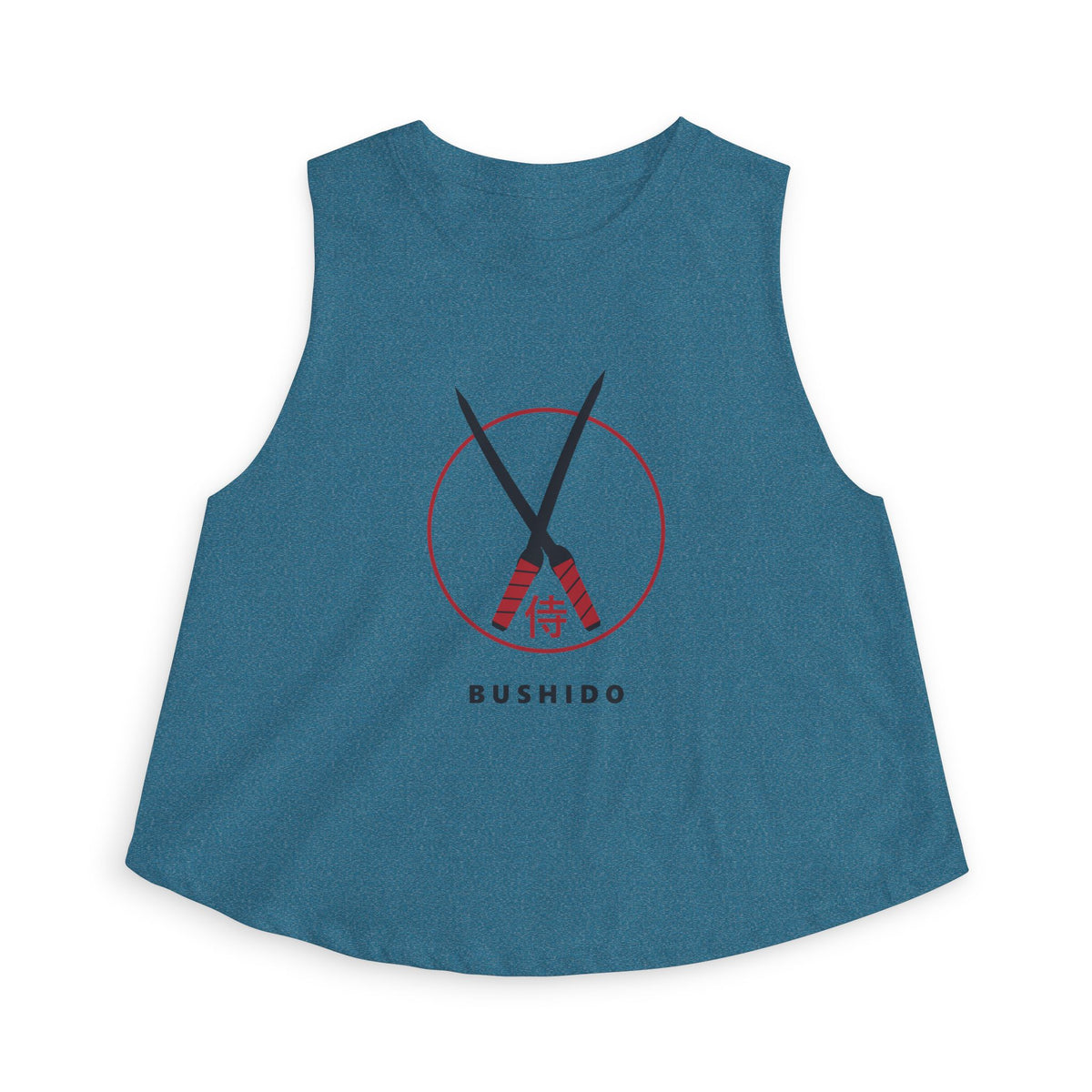 Bushido Crop Top in Heather Deep Teal