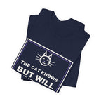 The Cat Knows But Will Not Say Funny Anime T-Shirt - original anime design, view 20