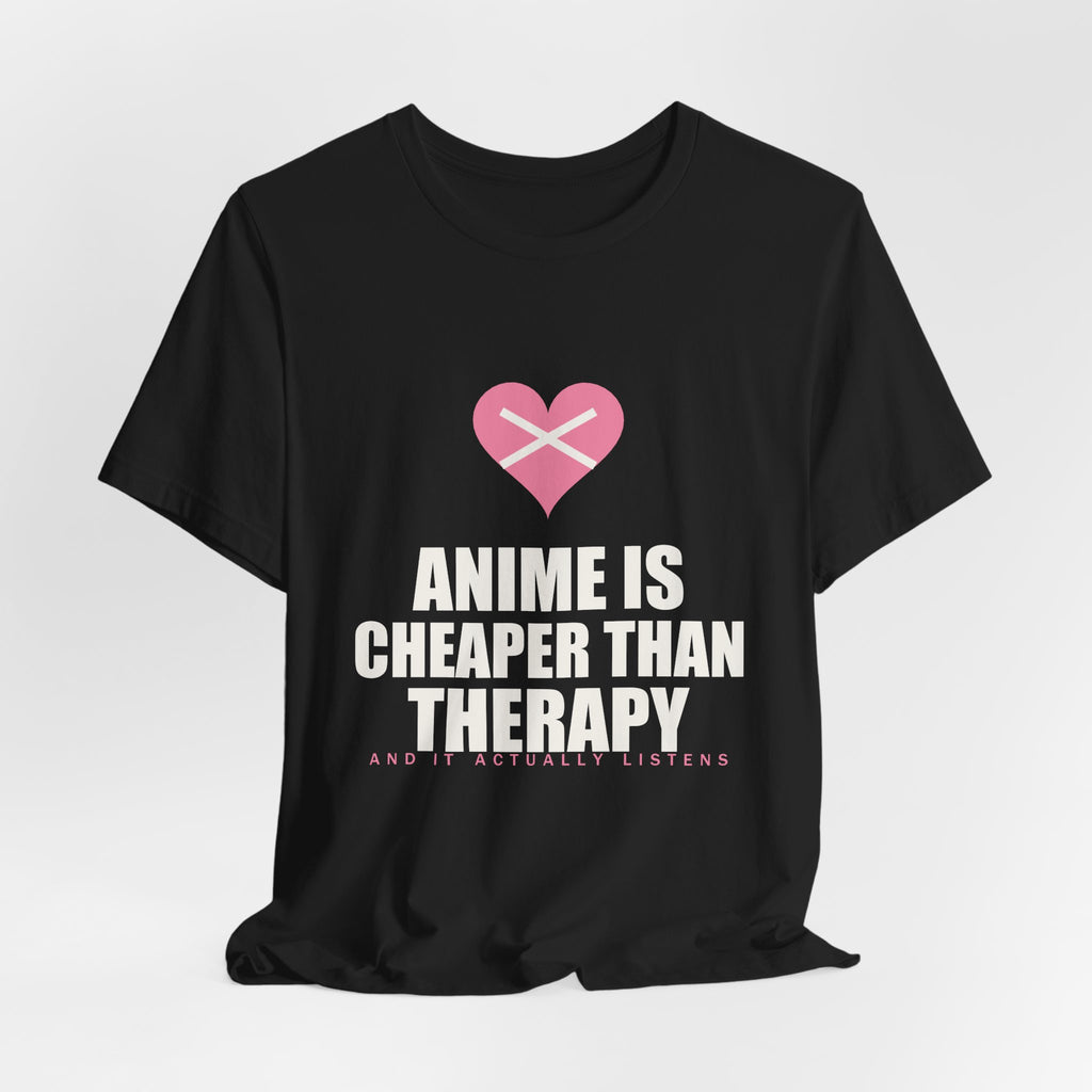 Cheaper Than Therapy Anime T-Shirt - original anime design, view 7