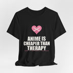 Cheaper Than Therapy Anime T-Shirt - original anime design, view 7