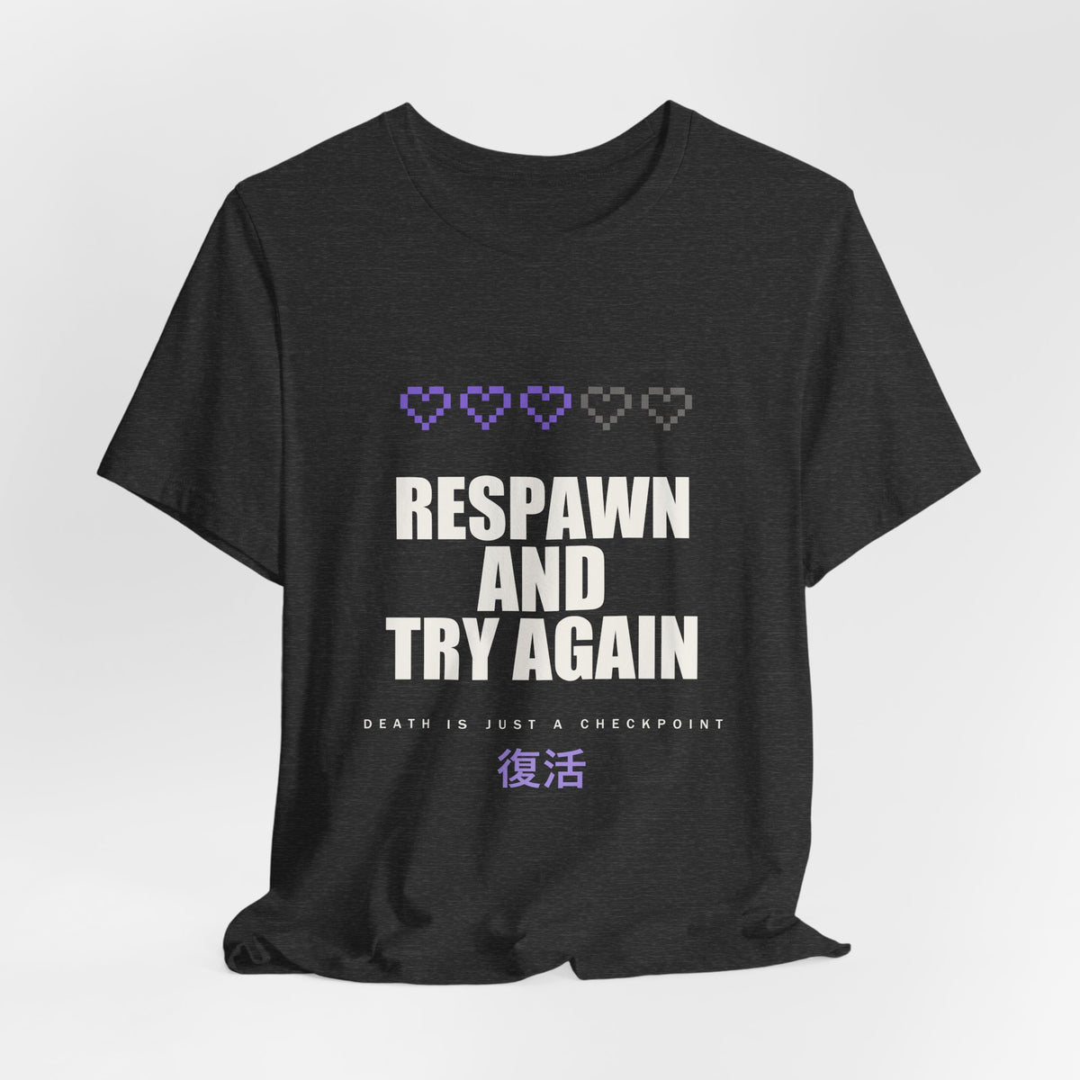 Respawn And Try Again Anime T-Shirt - original anime design, view 19