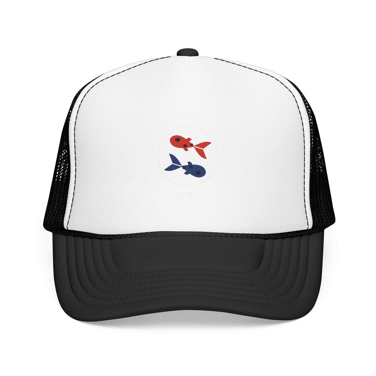 Koi Pair Trucker Cap in Black