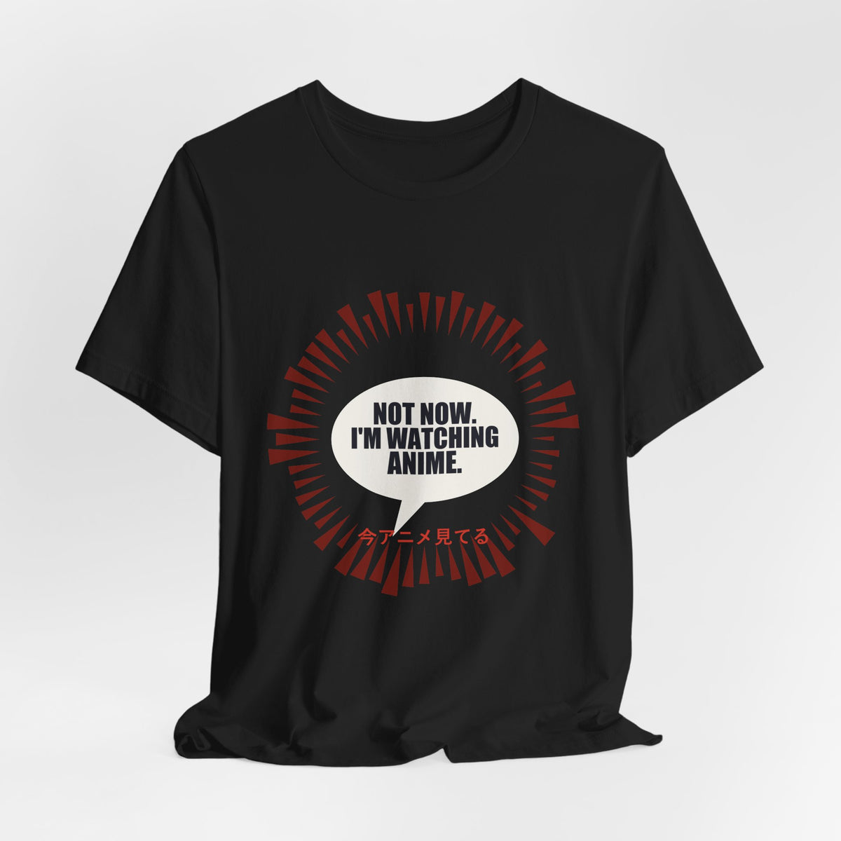 Not Now I'm Watching Anime T-Shirt - original anime design, view 7