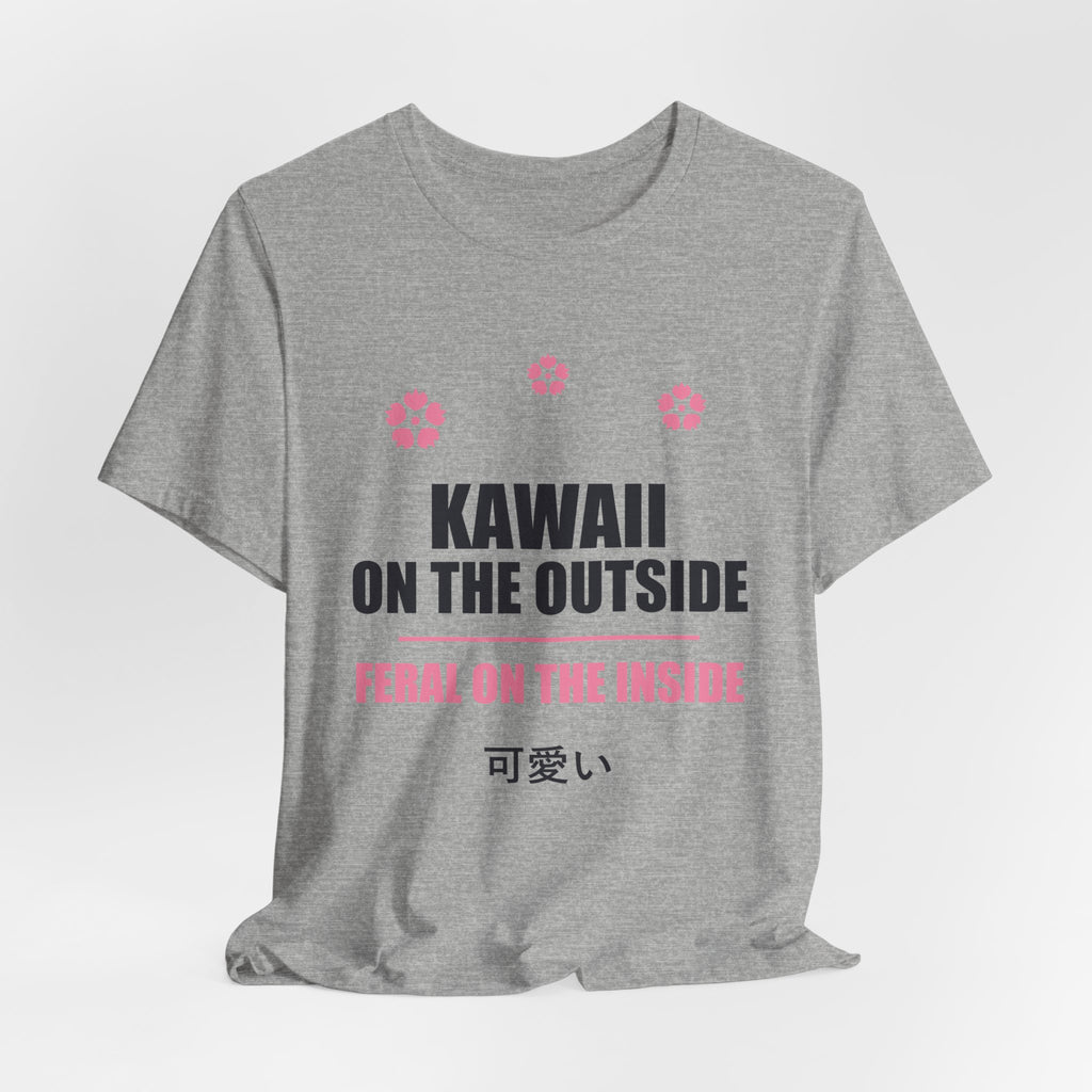 Kawaii But Feral Anime T-Shirt - original anime design, view 16