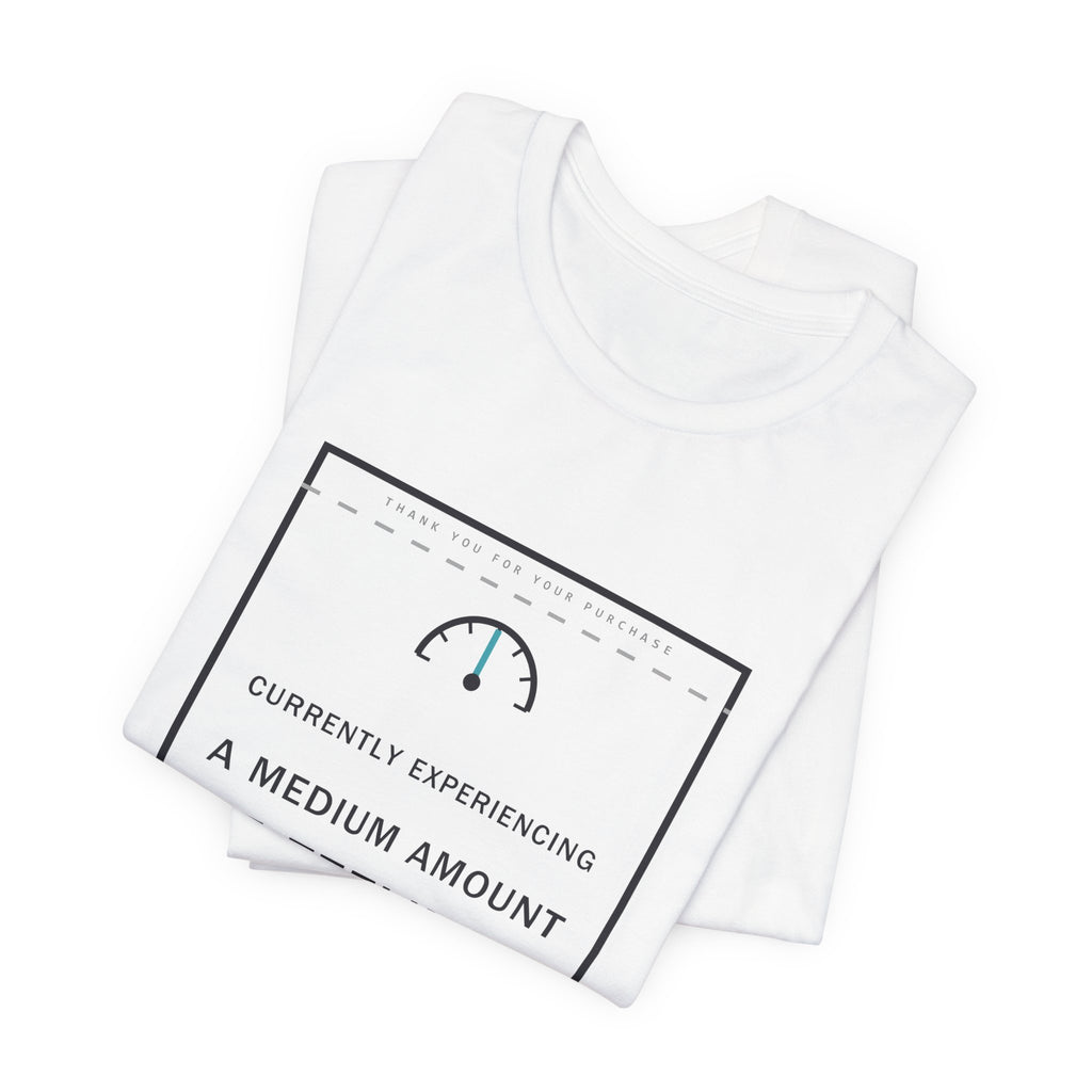 Currently Experiencing A Medium Amount Of Feelings Funny Anime T-Shirt - original anime design, view 2